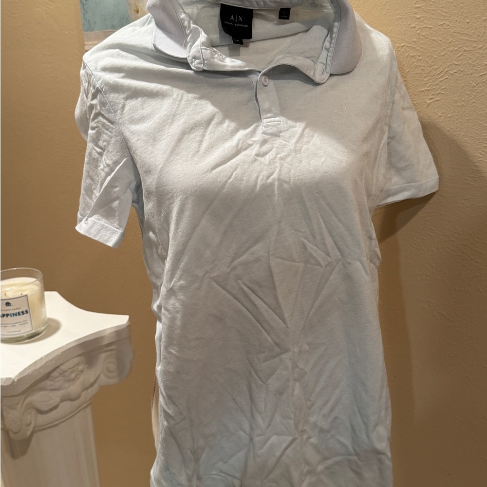 Armani Exchange Sky Blue Polo Shirt